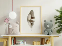 Image of a feather watercolor painting by Shayna Larsen, originals & prints available