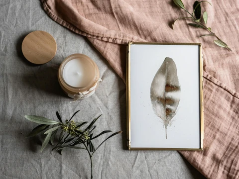 Image of a feather watercolor painting by Shayna Larsen, originals & prints available