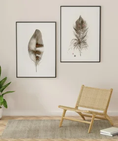 Image of a feather watercolor painting by Shayna Larsen, originals & prints available