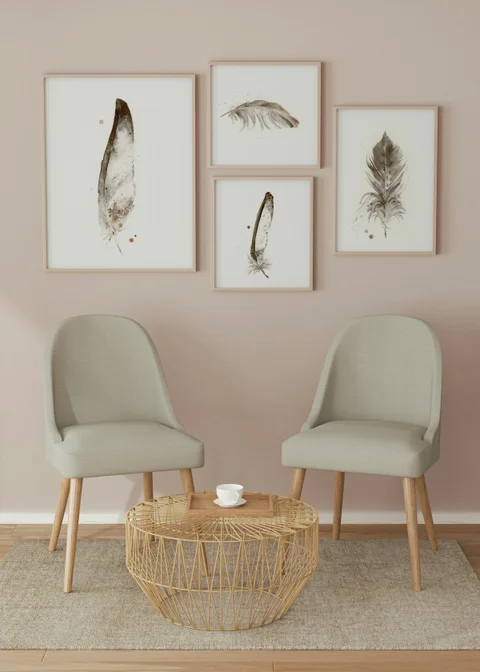 Image of a feather watercolor painting by Shayna Larsen, originals & prints available