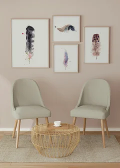 Image of a feather watercolor painting by Shayna Larsen, originals & prints available