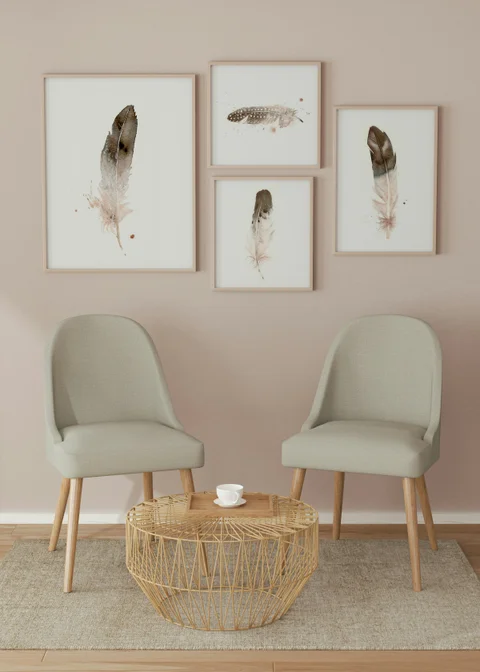 Image of a feather watercolor painting by Shayna Larsen, originals & prints available