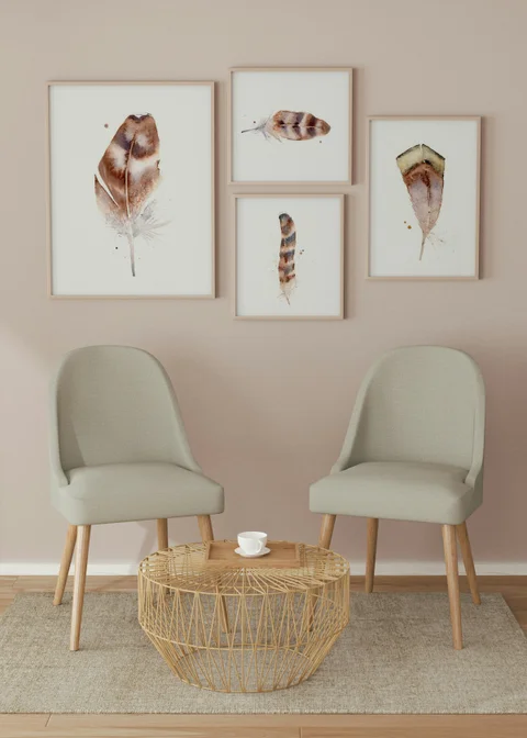 Image of a feather watercolor painting by Shayna Larsen, originals & prints available