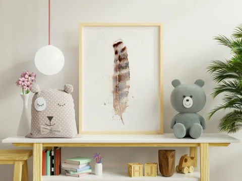 Image of a feather watercolor painting by Shayna Larsen, originals & prints available