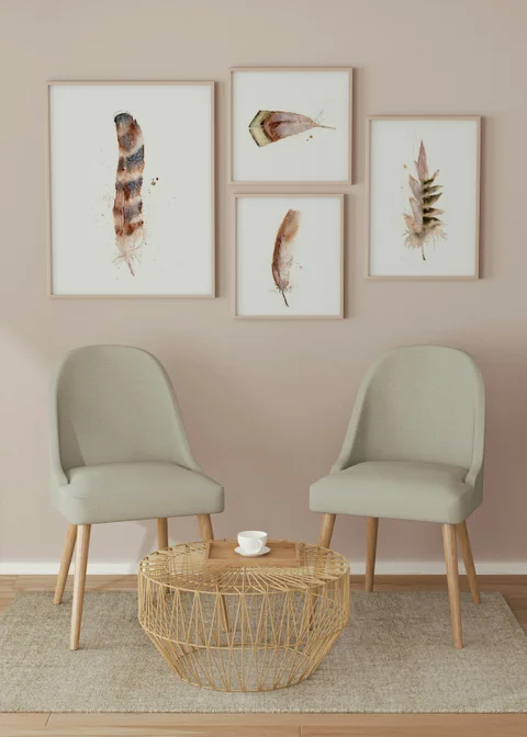 Image of a feather watercolor painting by Shayna Larsen, originals & prints available