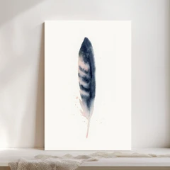Image of a feather watercolor painting by Shayna Larsen, originals & prints available