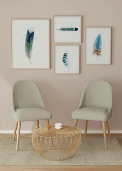 Image of a feather watercolor painting by Shayna Larsen, originals & prints available