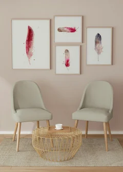 Image of a feather watercolor painting by Shayna Larsen, originals & prints available