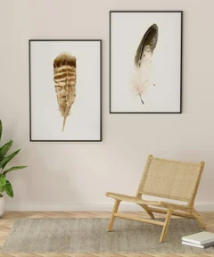 Image of a feather watercolor painting by Shayna Larsen, originals & prints available