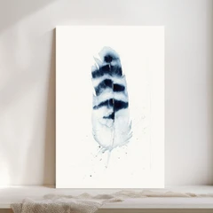 Image of a feather watercolor painting by Shayna Larsen, originals & prints available