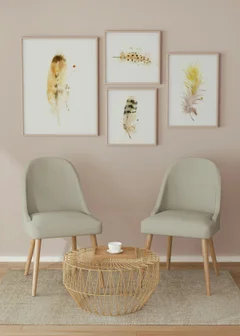 Image of a feather watercolor painting by Shayna Larsen, originals & prints available