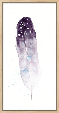 Image of a feather watercolor painting by Shayna Larsen, originals & prints available