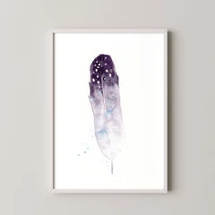 Image of a feather watercolor painting by Shayna Larsen, originals & prints available