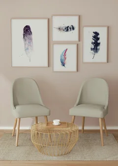 Image of a feather watercolor painting by Shayna Larsen, originals & prints available