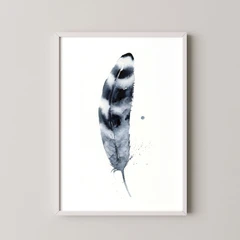Image of a feather watercolor painting by Shayna Larsen, originals & prints available