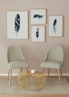 Image of a feather watercolor painting by Shayna Larsen, originals & prints available