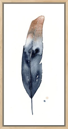 Image of a feather watercolor painting by Shayna Larsen, originals & prints available