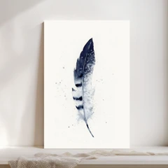 Image of a feather watercolor painting by Shayna Larsen, originals & prints available