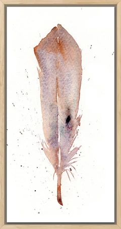 Image of a feather watercolor painting by Shayna Larsen, originals & prints available