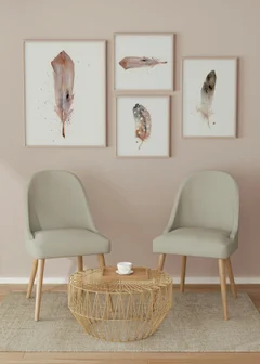 Image of a feather watercolor painting by Shayna Larsen, originals & prints available