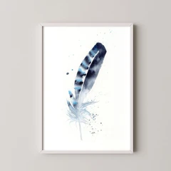 Image of a feather watercolor painting by Shayna Larsen, originals & prints available