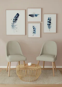 Image of a feather watercolor painting by Shayna Larsen, originals & prints available