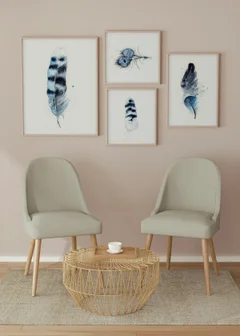 Image of a feather watercolor painting by Shayna Larsen, originals & prints available