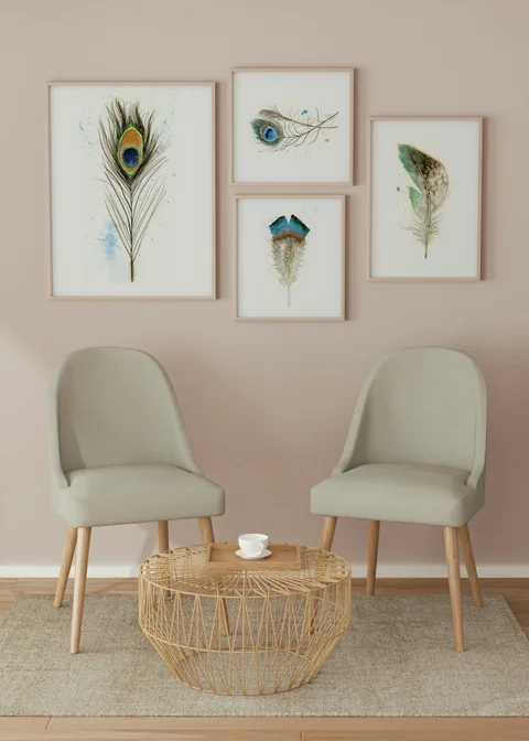 Image of a feather watercolor painting by Shayna Larsen, originals & prints available