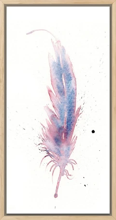 Image of a feather watercolor painting by Shayna Larsen, originals & prints available
