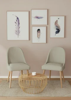 Image of a feather watercolor painting by Shayna Larsen, originals & prints available