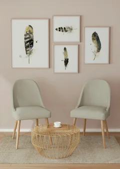 Image of a feather watercolor painting by Shayna Larsen, originals & prints available