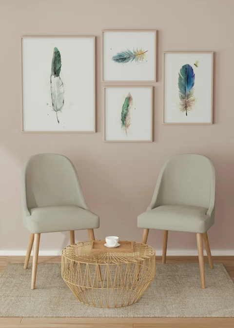 Image of a feather watercolor painting by Shayna Larsen, originals & prints available