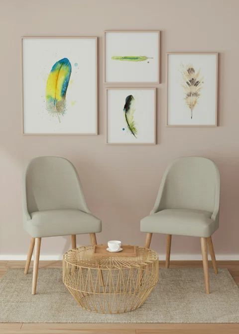 Image of a feather watercolor painting by Shayna Larsen, originals & prints available