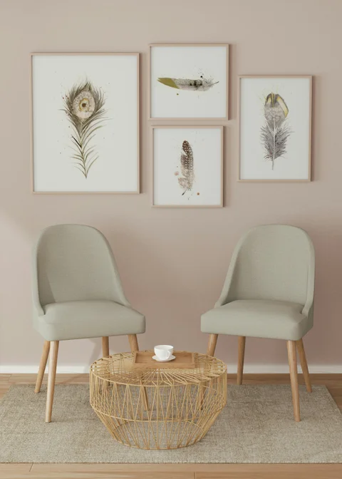 Image of a feather watercolor painting by Shayna Larsen, originals & prints available