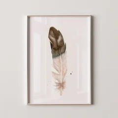Image of a feather watercolor painting by Shayna Larsen, originals & prints available
