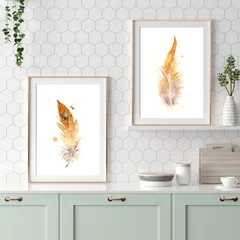 Image of a feather watercolor painting by Shayna Larsen, originals & prints available