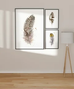 Image of a feather watercolor painting by Shayna Larsen, originals & prints available