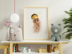 Image of a feather watercolor painting by Shayna Larsen, originals & prints available