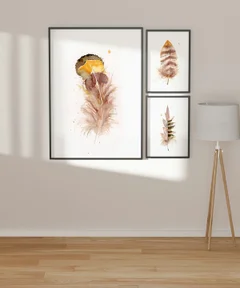 Image of a feather watercolor painting by Shayna Larsen, originals & prints available