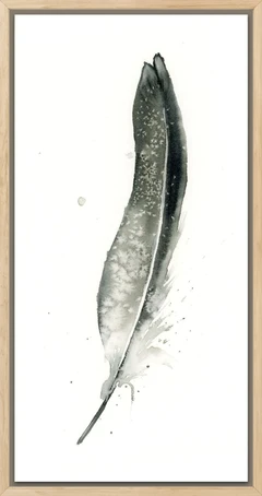 Image of a feather watercolor painting by Shayna Larsen, originals & prints available