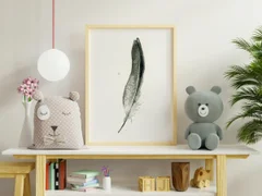 Image of a feather watercolor painting by Shayna Larsen, originals & prints available