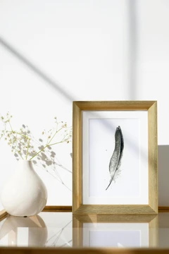Image of a feather watercolor painting by Shayna Larsen, originals & prints available