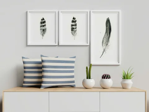 Image of a feather watercolor painting by Shayna Larsen, originals & prints available