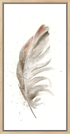 Image of a feather watercolor painting by Shayna Larsen, originals & prints available