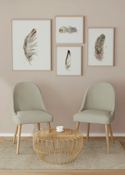 Image of a feather watercolor painting by Shayna Larsen, originals & prints available