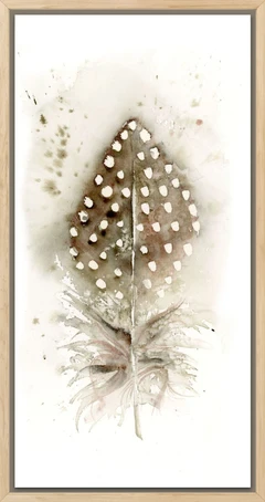 Image of a feather watercolor painting by Shayna Larsen, originals & prints available