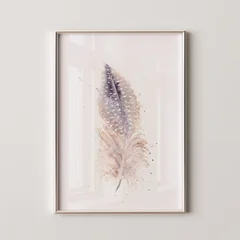 Image of a feather watercolor painting by Shayna Larsen, originals & prints available