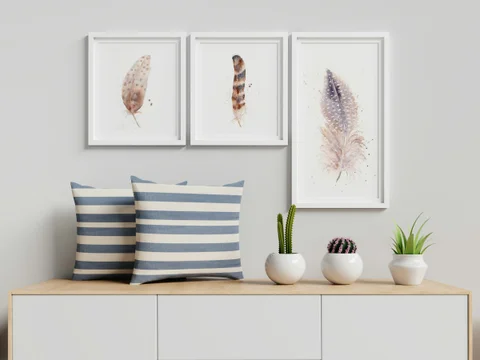 Image of a feather watercolor painting by Shayna Larsen, originals & prints available