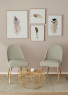 Image of a feather watercolor painting by Shayna Larsen, originals & prints available