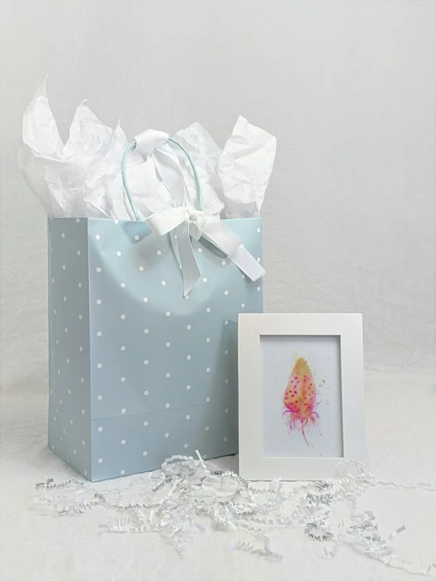 Image of a feather watercolor painting by Shayna Larsen, originals & prints available
